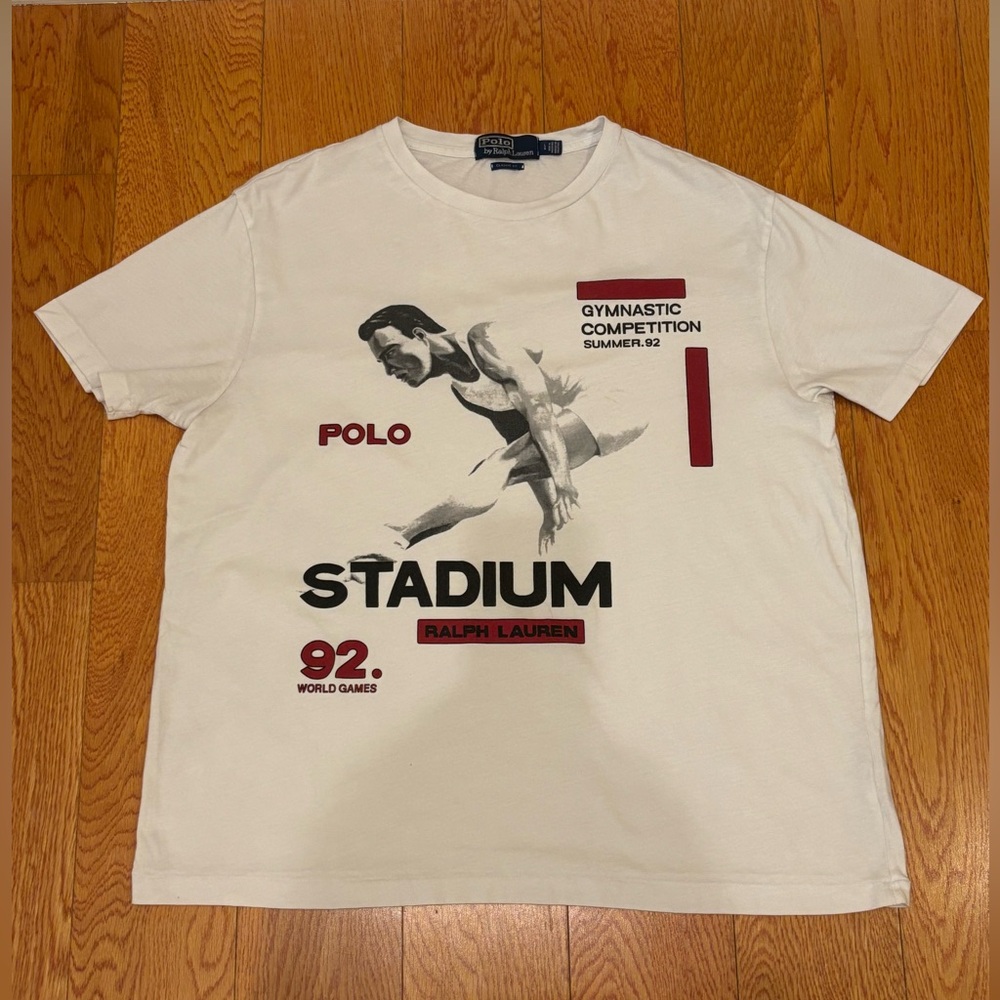 Vintage Polo Stadium 92 Ralph Lauren Tshirt Gymnastic Competition Summer 92